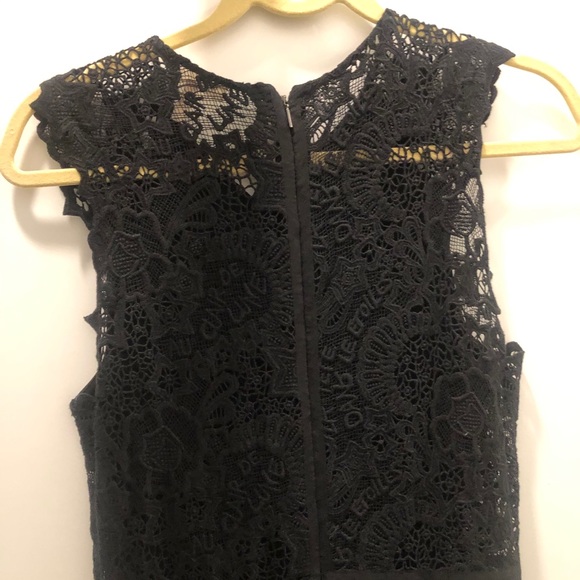 Rebecca Taylor Luna Script Lace Back Tweed Dress - Picture 7 of 8